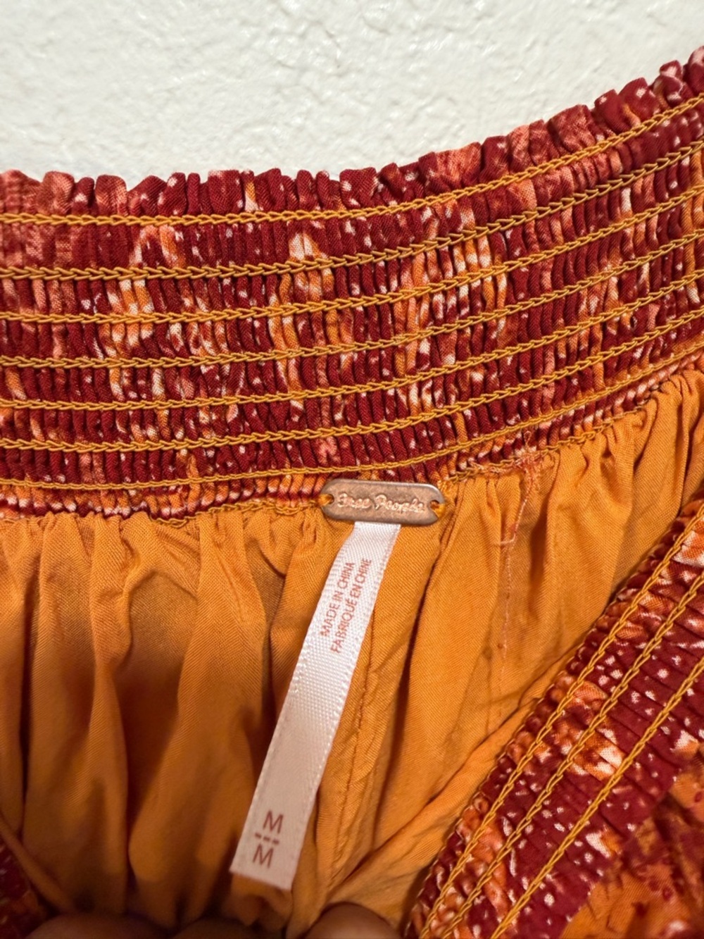 Free People Rust & Mustard Floral Tiered Maxi Skirt Set - Picture 7 of 7